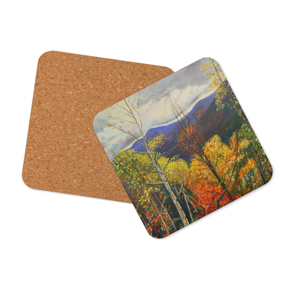 Fall in Adirondacks 3 - Cork-back coaster