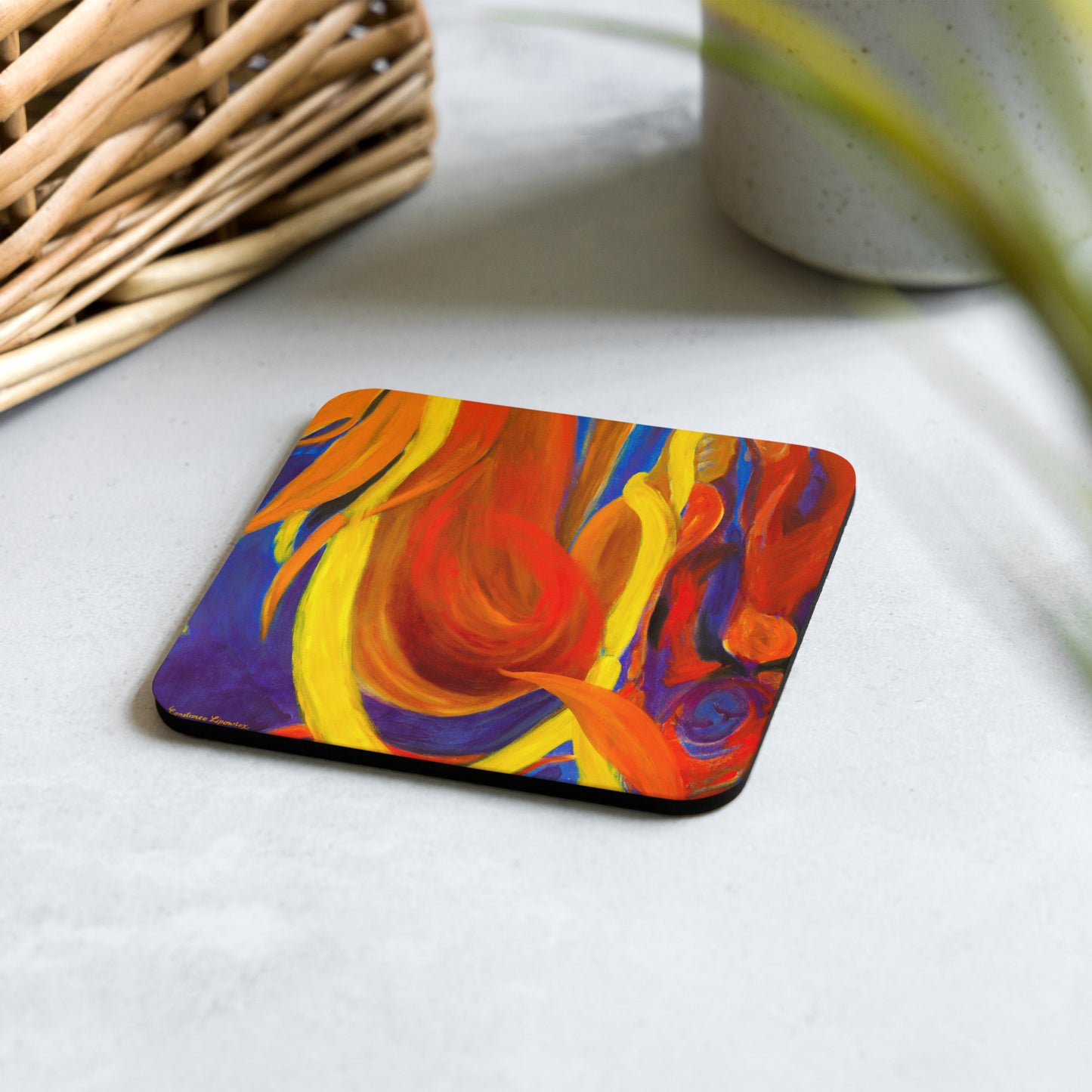 Red Forest - Cork-back coaster