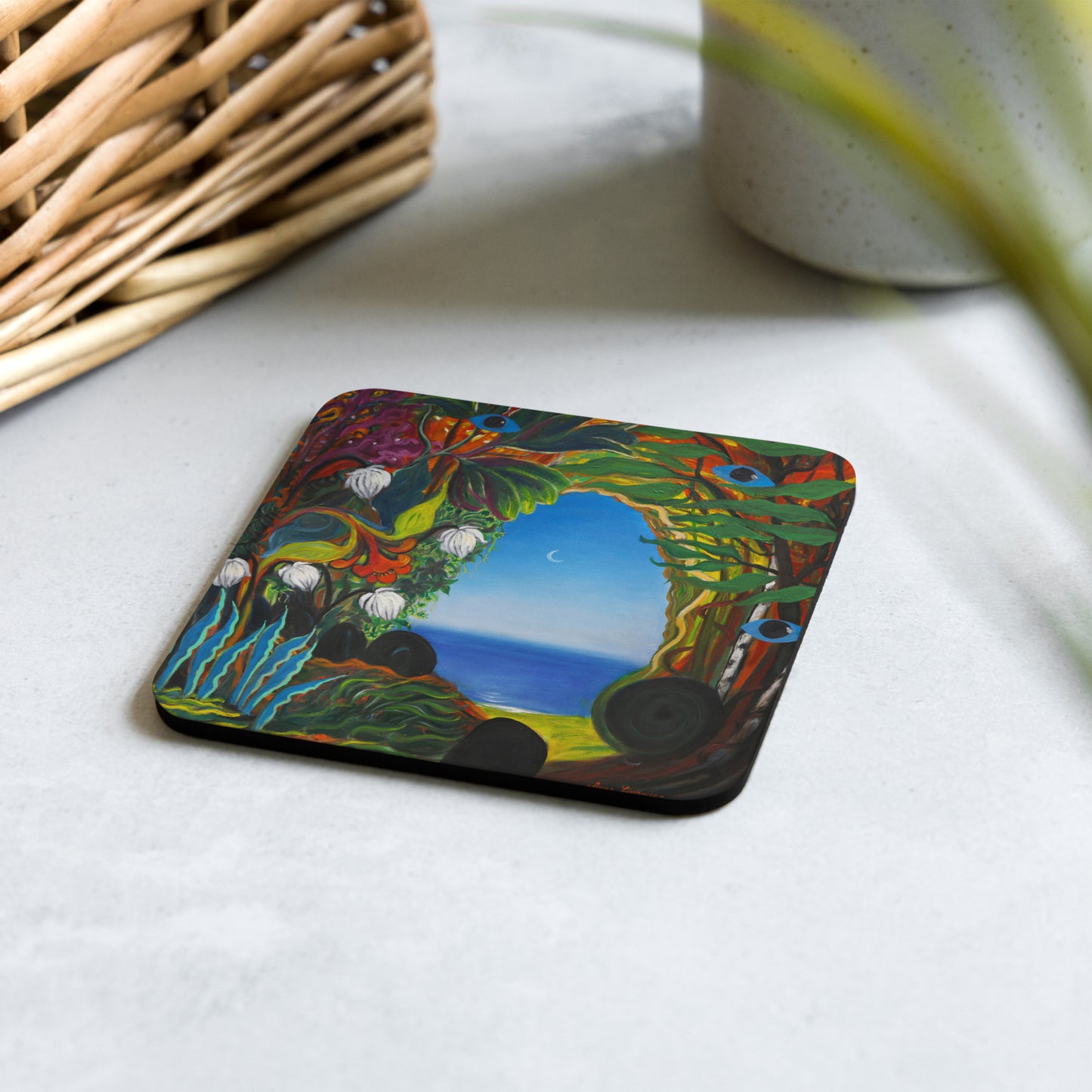 Enigmatic Path - Cork-back coaster