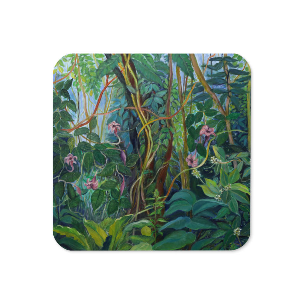 Flowers' Dialogue - Cork-back coaster