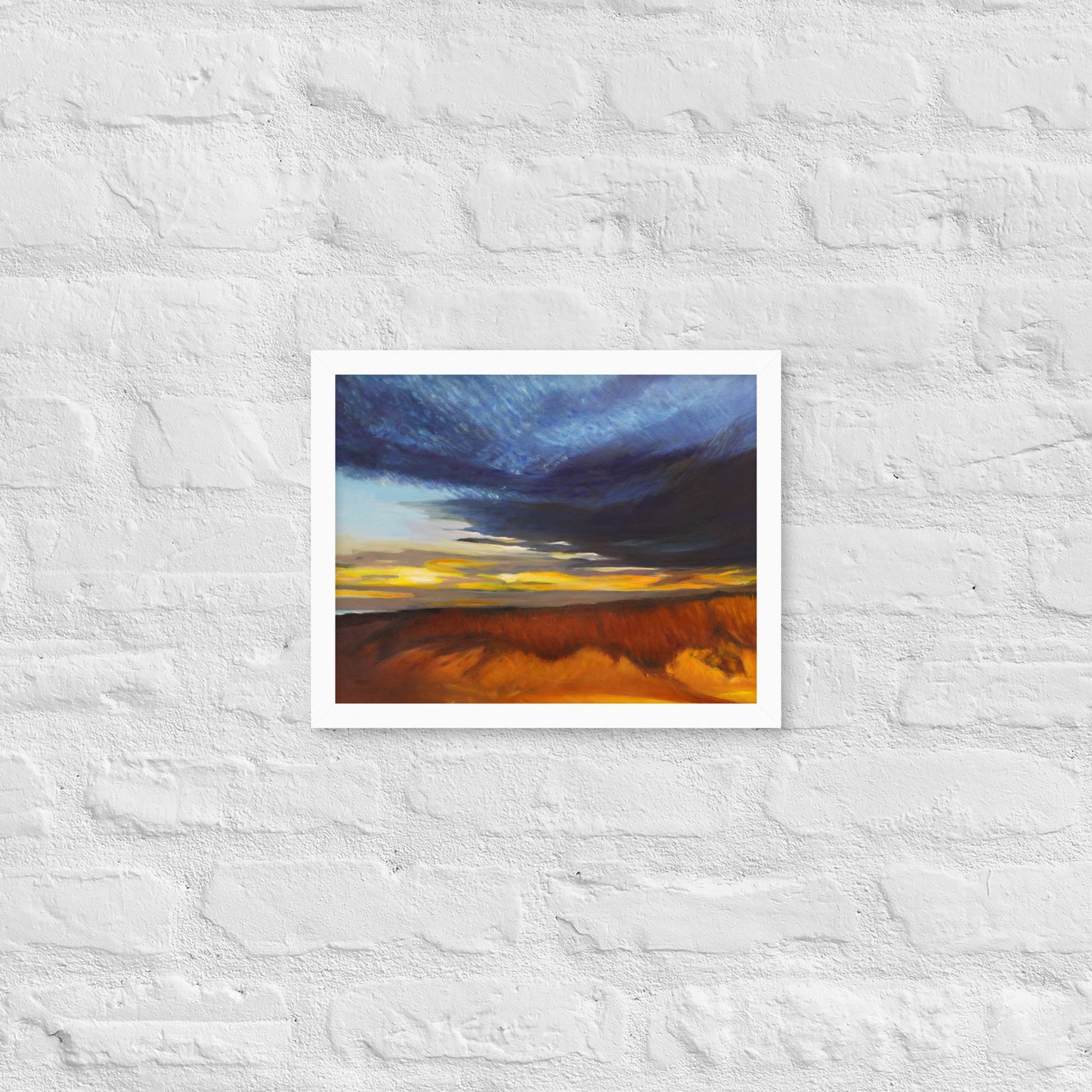 Sand Dunes at Sunset - Framed Matte Paper Poster