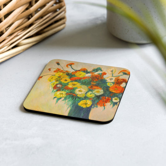 Bouquet of Flowers 1 - Cork-back coaster