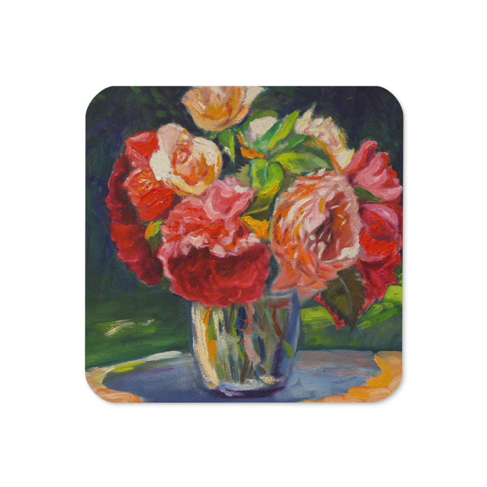 Bouquet of Flowers 4 - Cork-back coaster