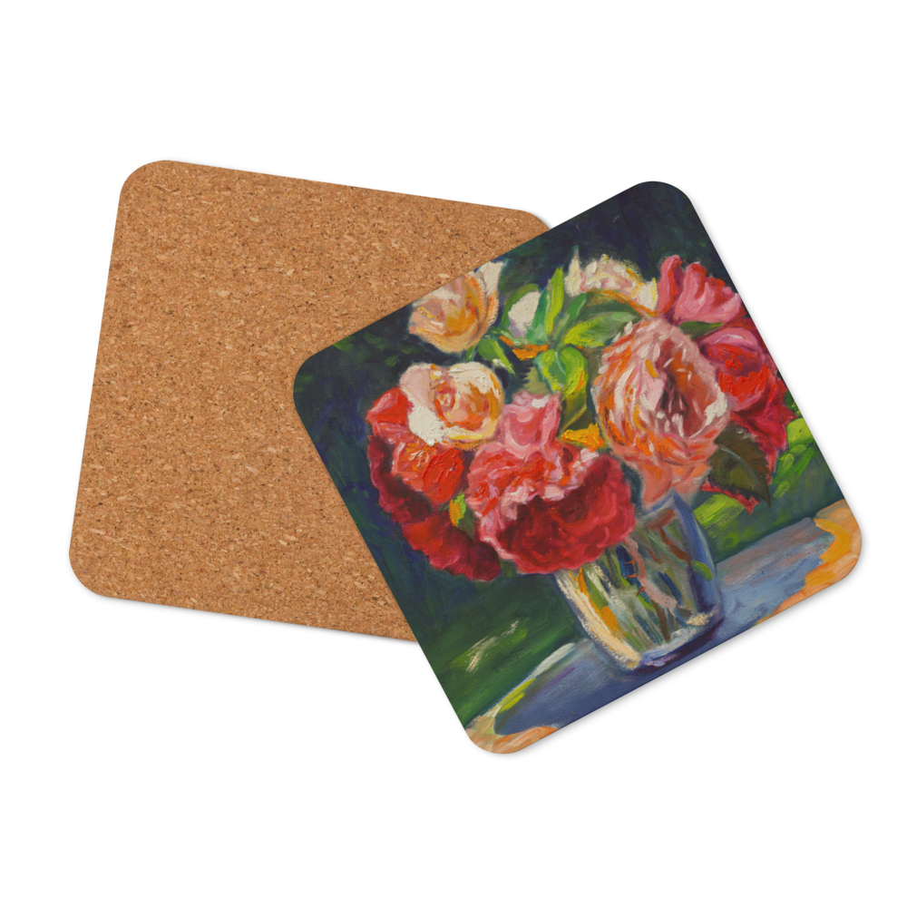 Bouquet of Flowers 4 - Cork-back coaster