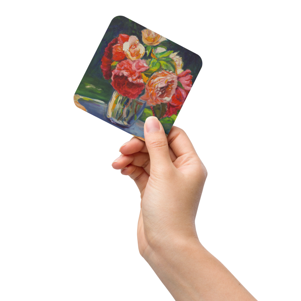 Bouquet of Flowers 4 - Cork-back coaster