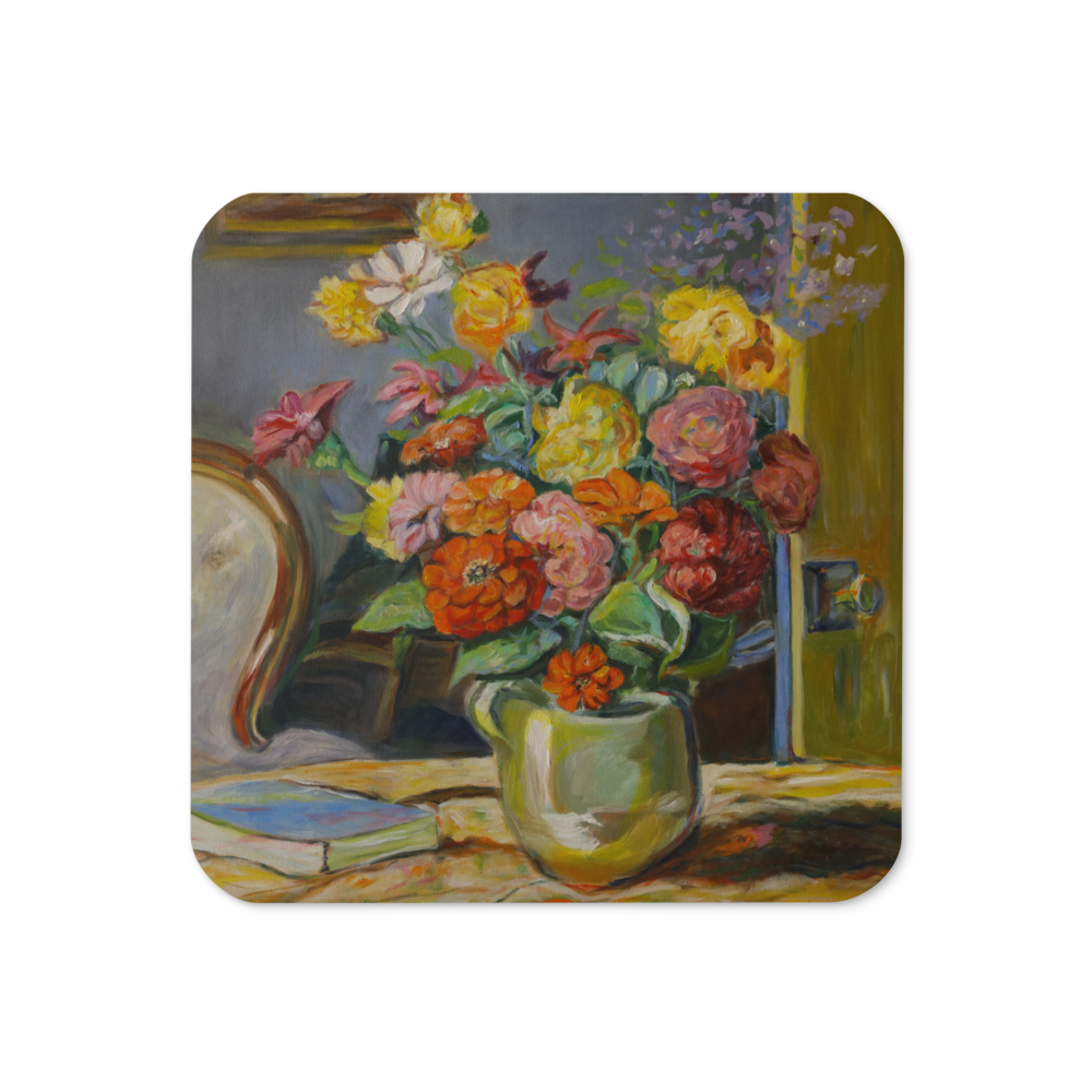 Bouquet of Flowers 3 - Cork-back coaster