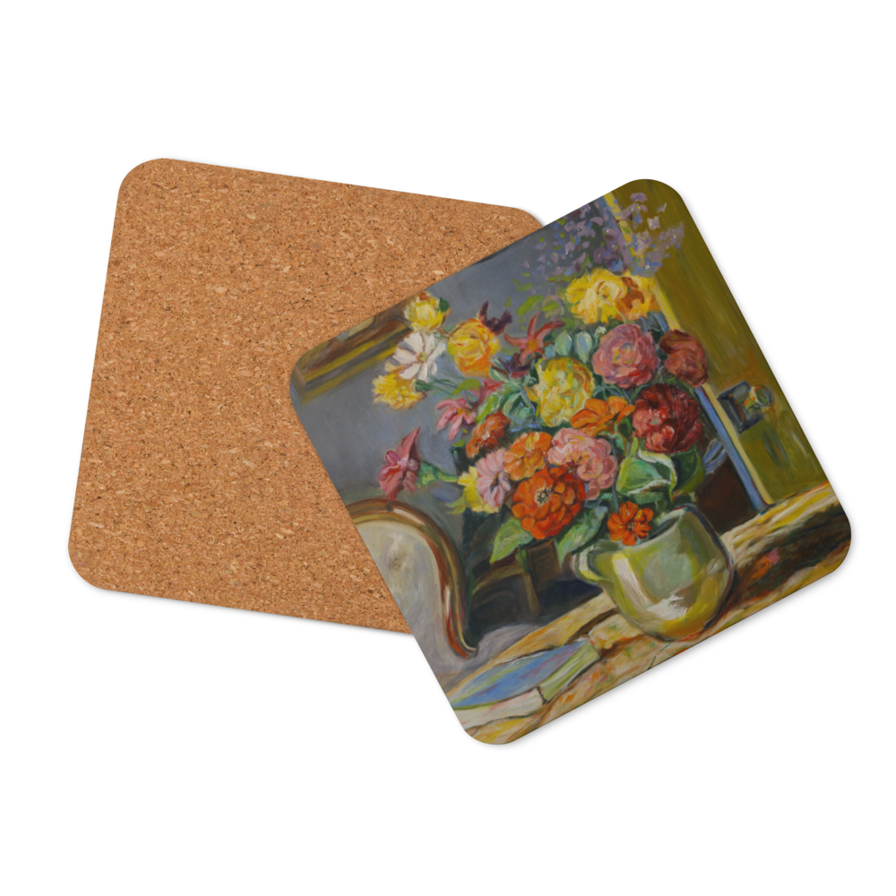 Bouquet of Flowers 3 - Cork-back coaster