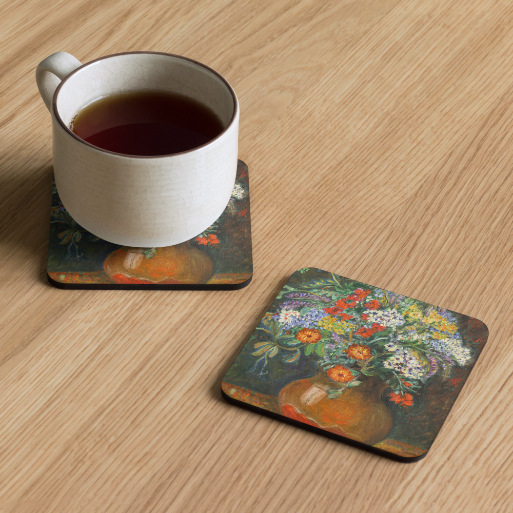 Bouquet of Flowers 2 - Cork-back coaster