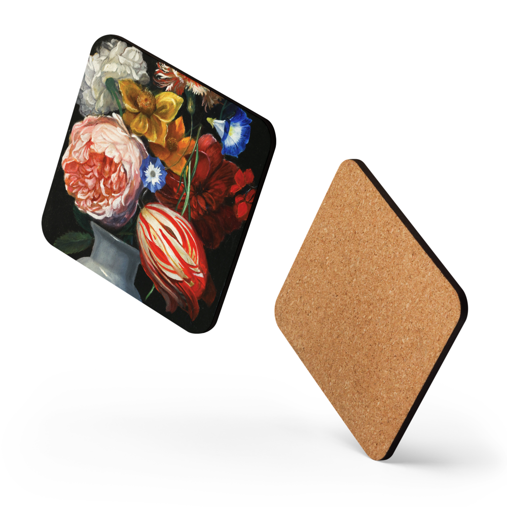 Flowers - Cork-back coaster