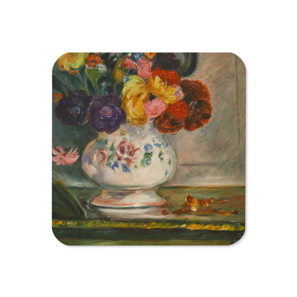 Flowers in vase - Cork-back coaster