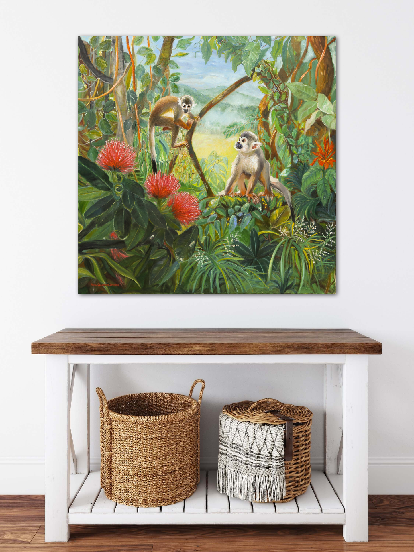 Squirrel Monkeys in the Rainforest