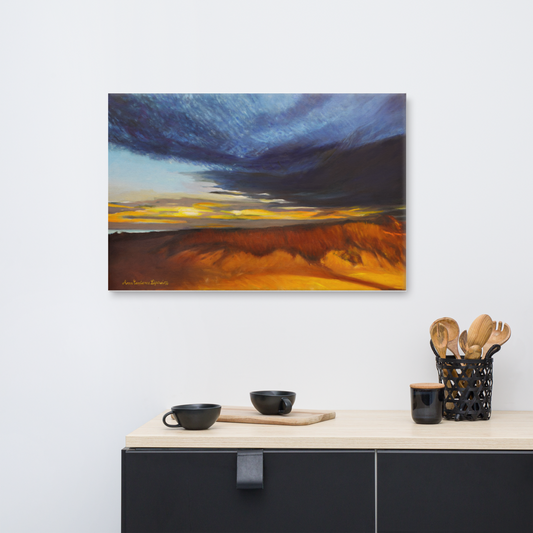 Sand Dunes at Sunset - Canvas Print
