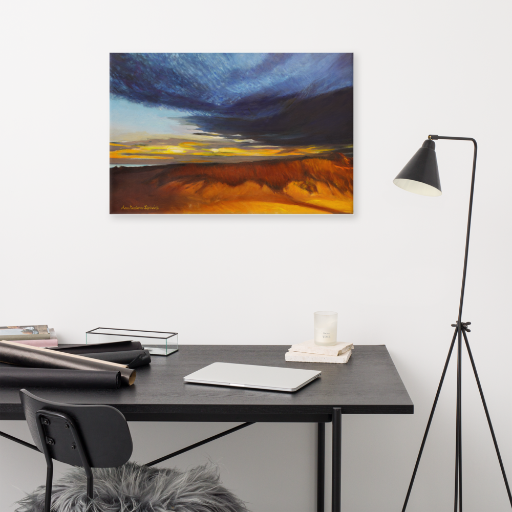 Sand Dunes at Sunset - Canvas Print