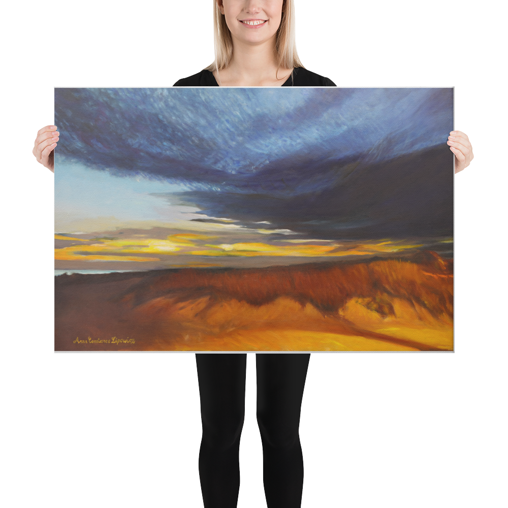 Sand Dunes at Sunset - Canvas Print