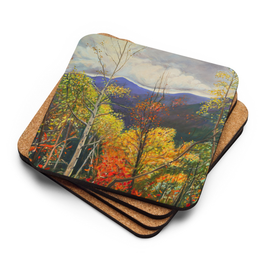 Fall in Adirondacks 3 - Cork-back coaster