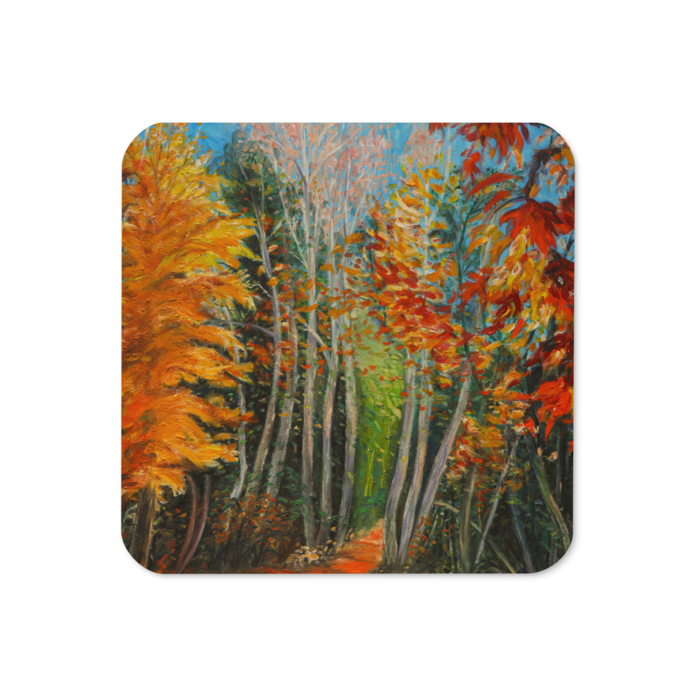 Warm Autumn Day - Cork-back coaster