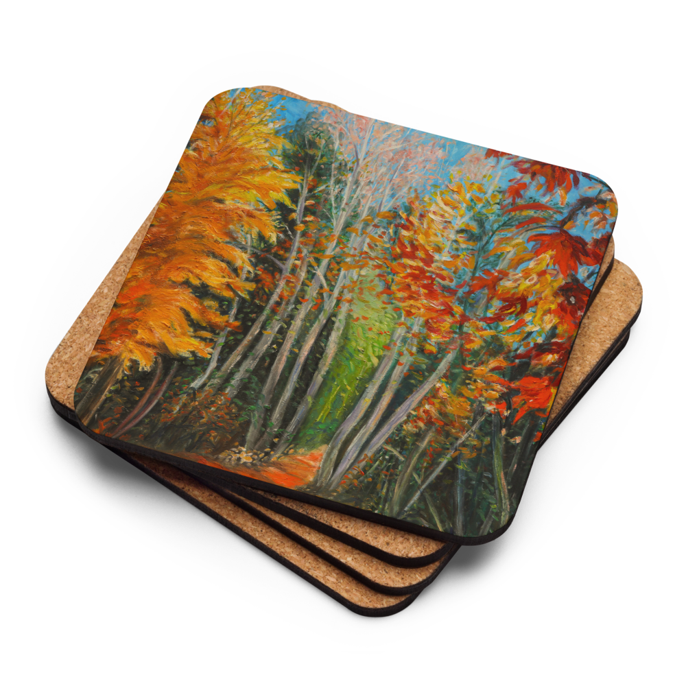 Warm Autumn Day - Cork-back coaster