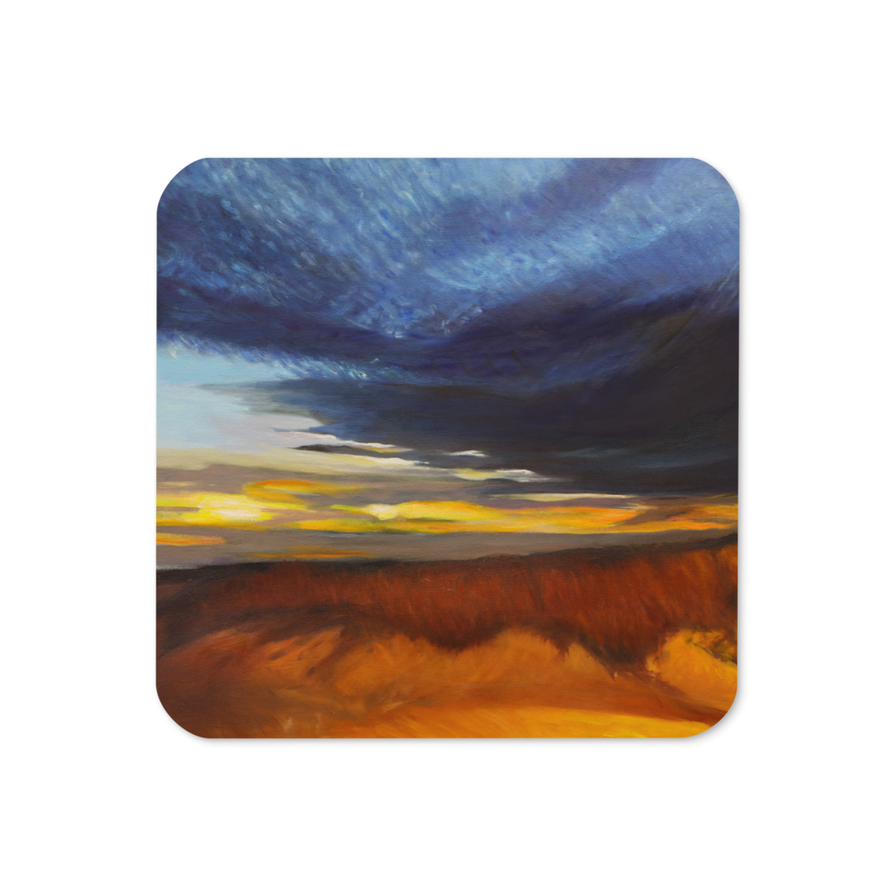 Sand Dunes at Sunset - Cork-back coaster