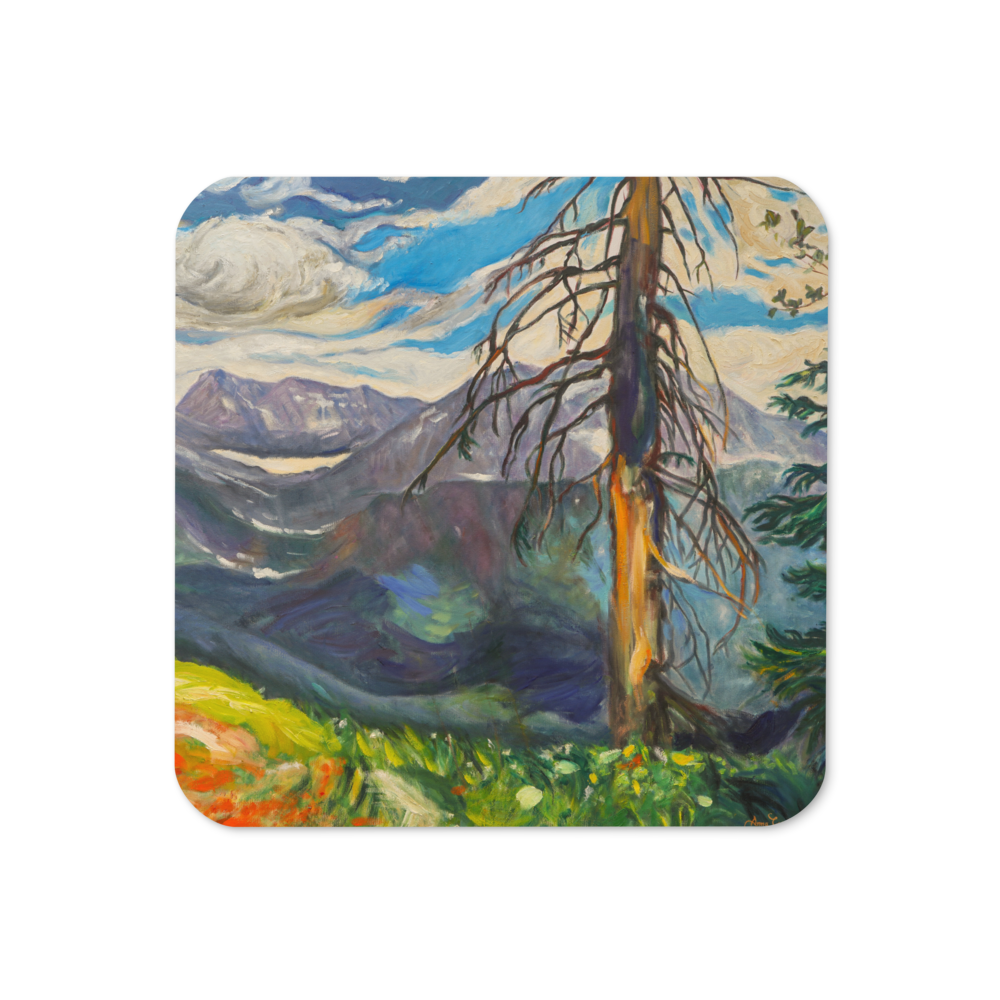 Rocky Mountains - Cork-back coaster