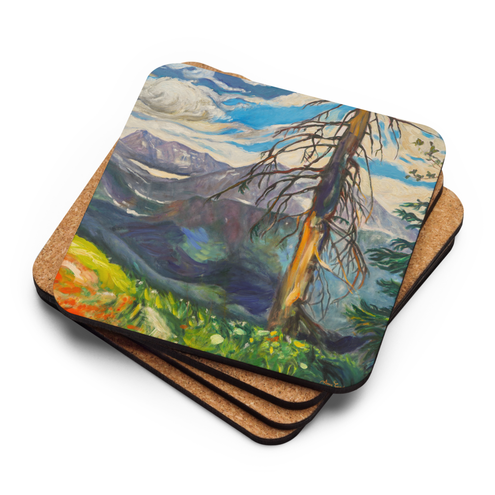 Rocky Mountains - Cork-back coaster