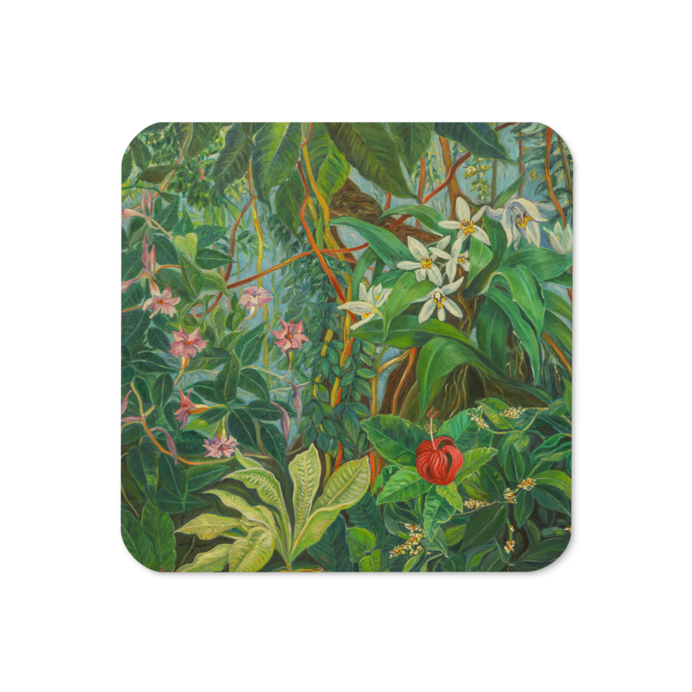 Tropical Bloom - Cork-back coaster