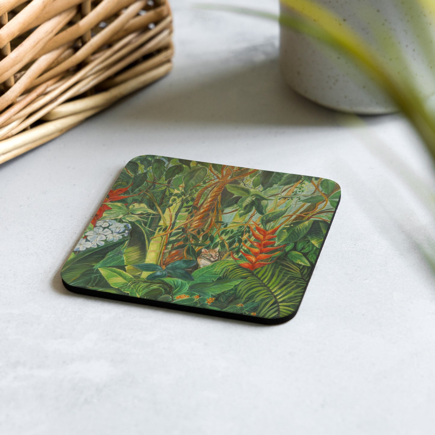 Tropical Spell - Cork-back coaster
