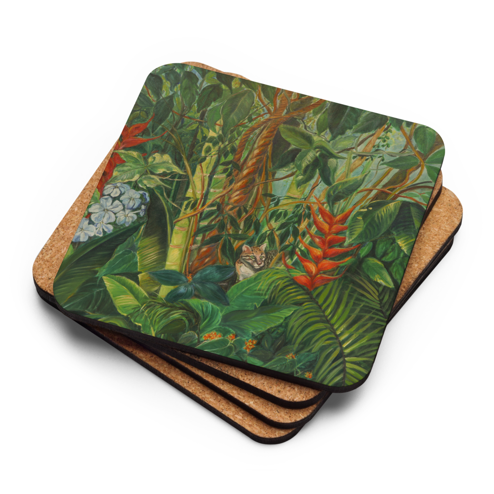 Tropical Spell - Cork-back coaster