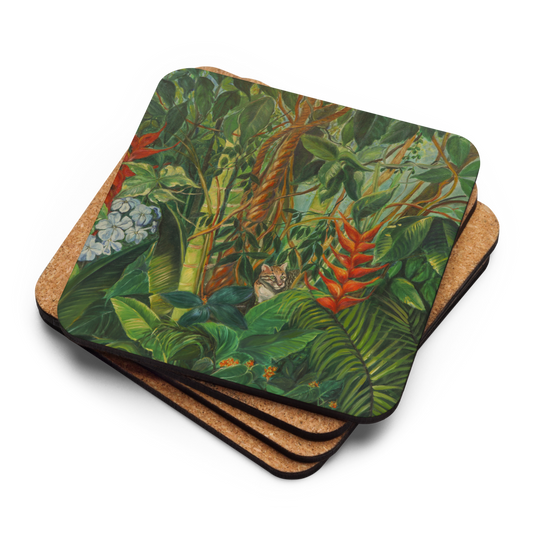 Tropical Spell - Cork-back coaster