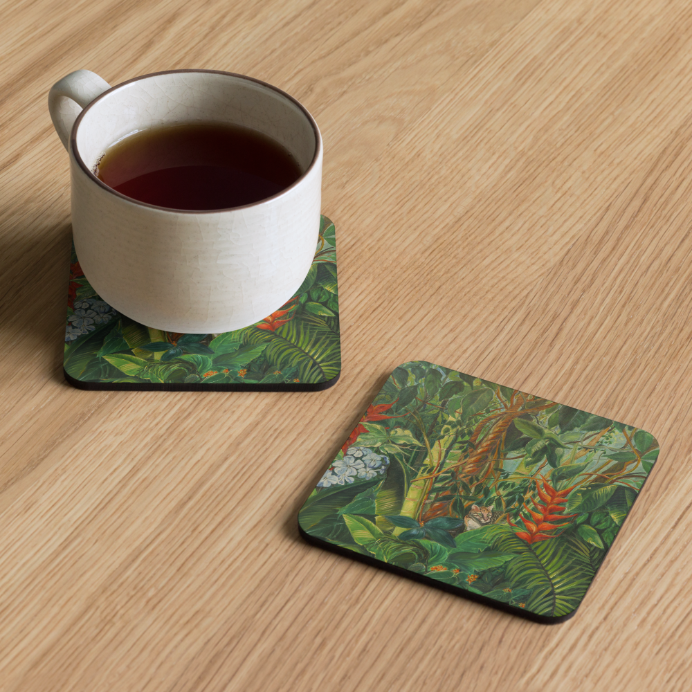 Tropical Spell - Cork-back coaster