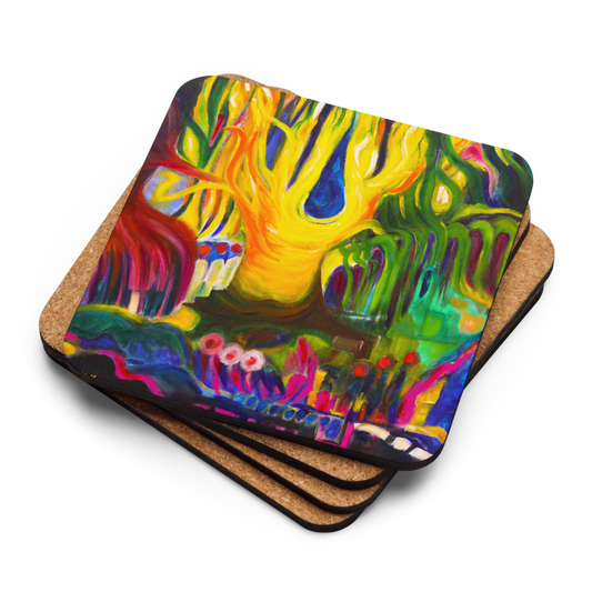 Tree of Light - Cork-back coaster