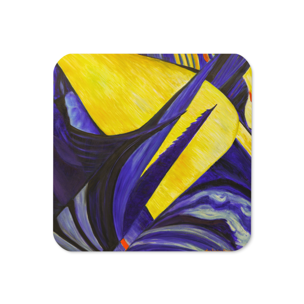 Streams of Time - Cork-back coaster