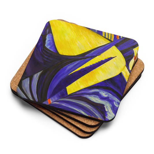 Streams of Time - Cork-back coaster