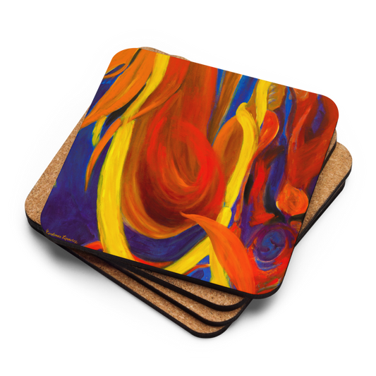 Red Forest - Cork-back coaster