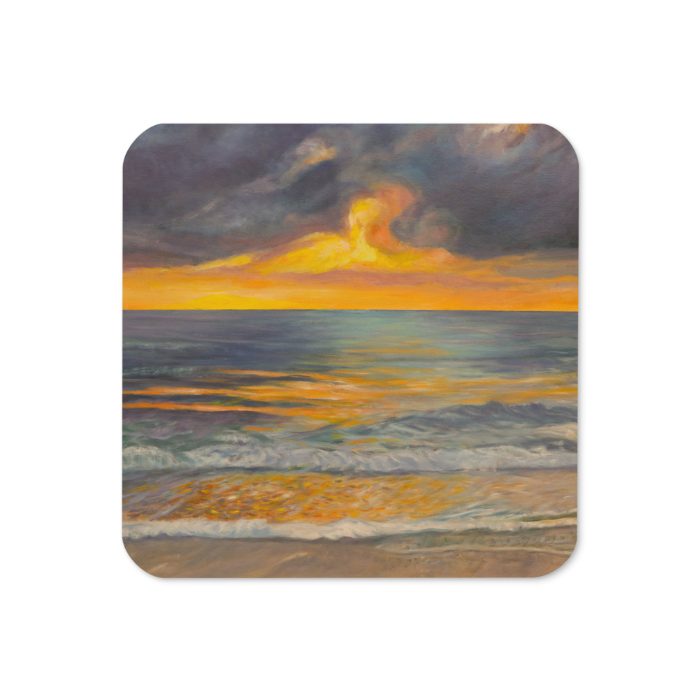 Sunset in Clearwater - Cork-back coaster