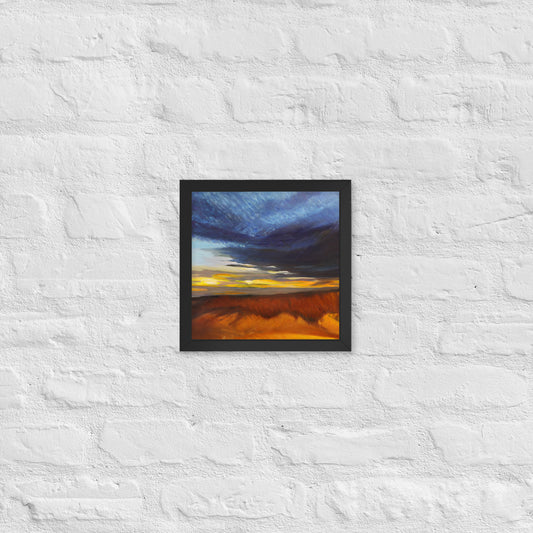 Sand Dunes at Sunset - Framed Matte Paper Poster