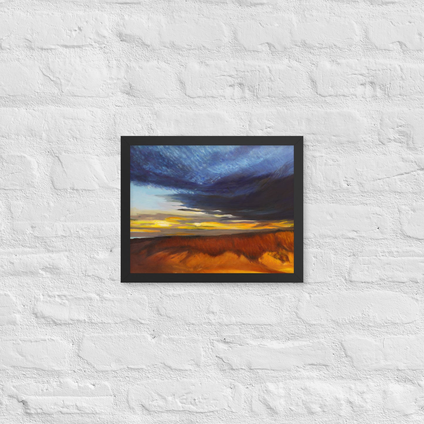 Sand Dunes at Sunset - Framed Matte Paper Poster