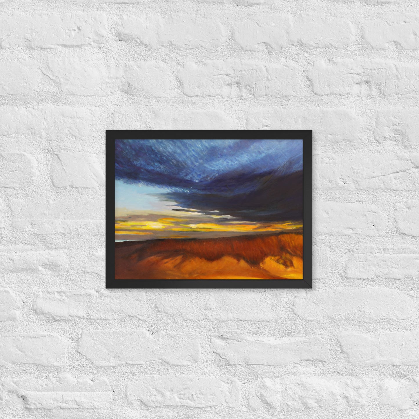 Sand Dunes at Sunset - Framed Matte Paper Poster