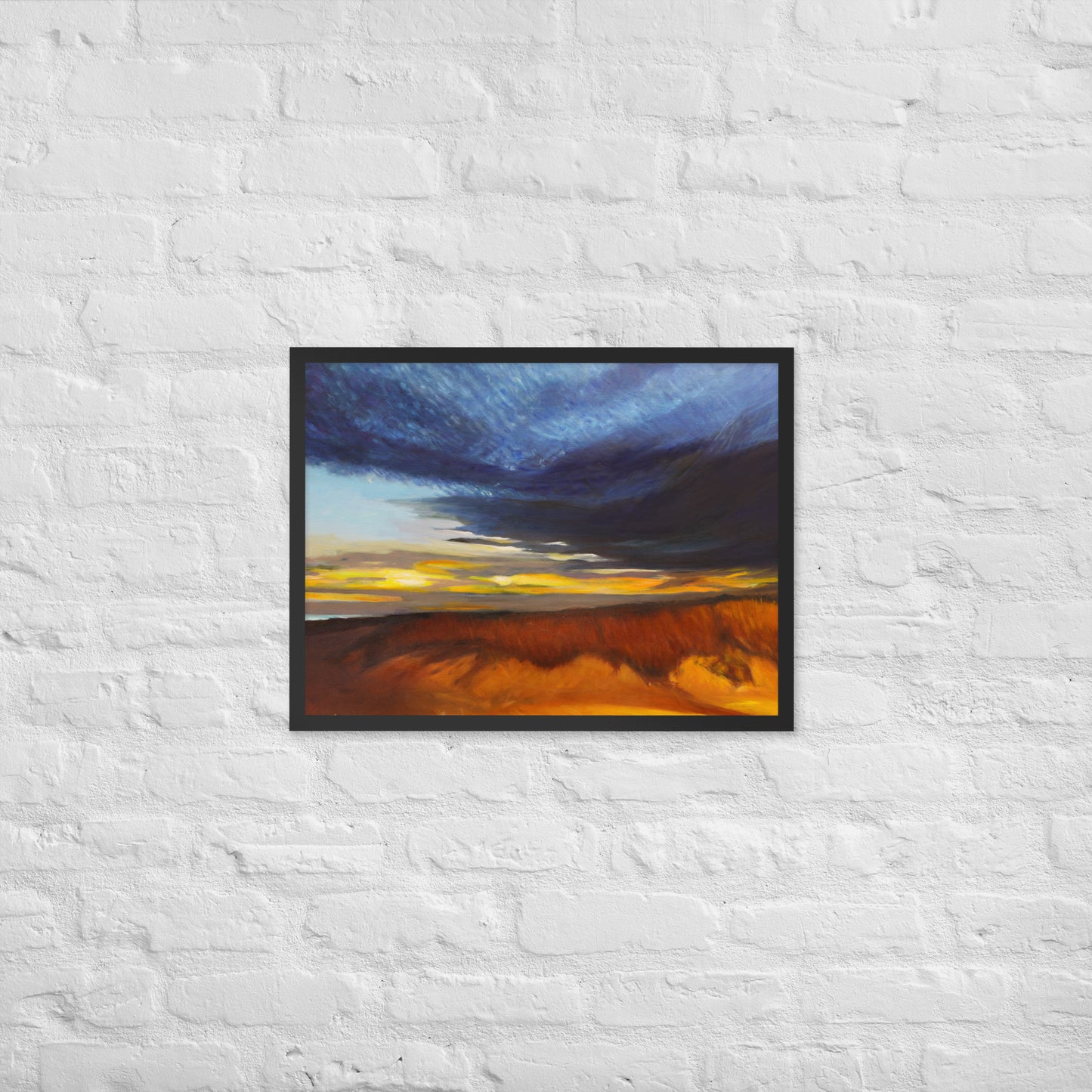 Sand Dunes at Sunset - Framed Matte Paper Poster