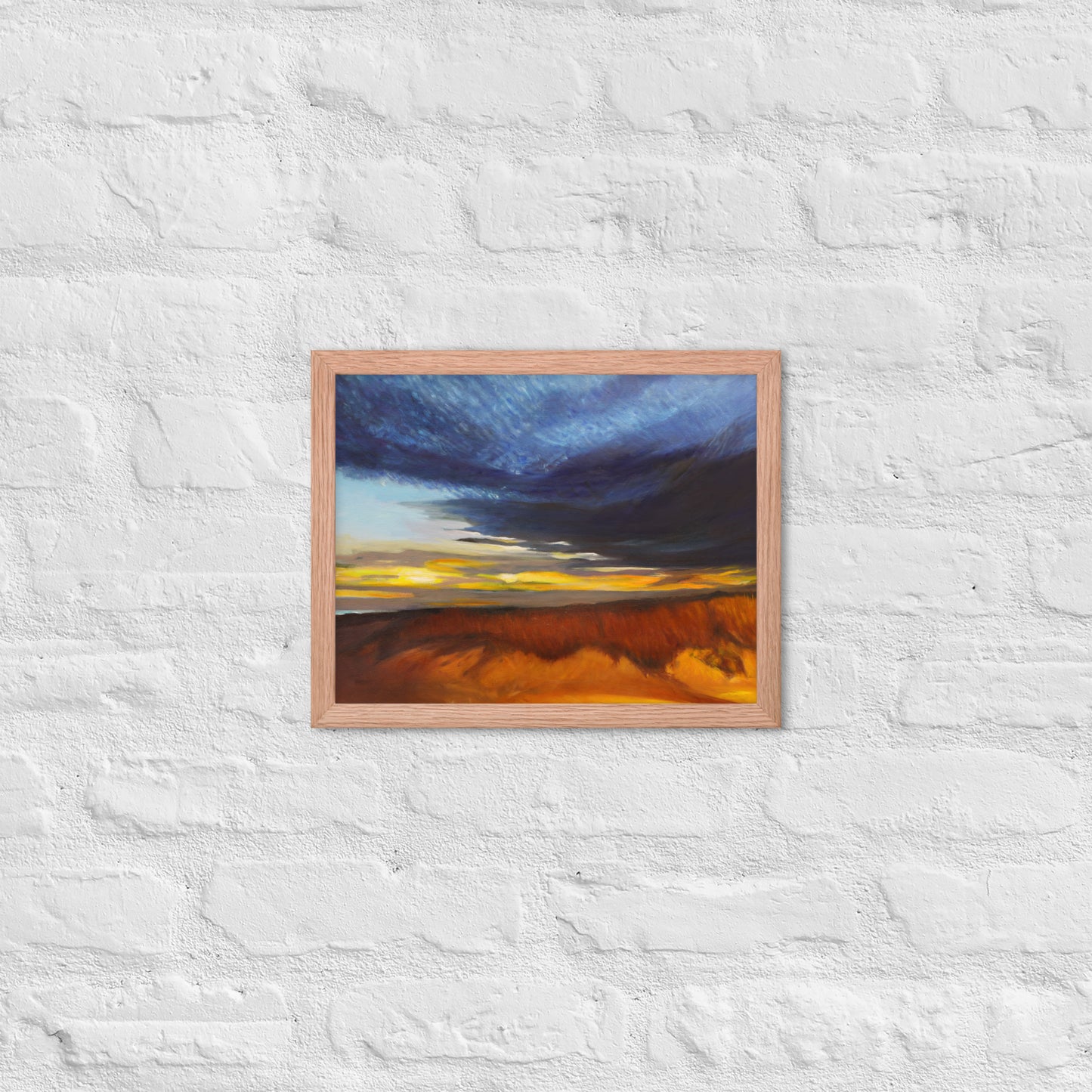 Sand Dunes at Sunset - Framed Matte Paper Poster