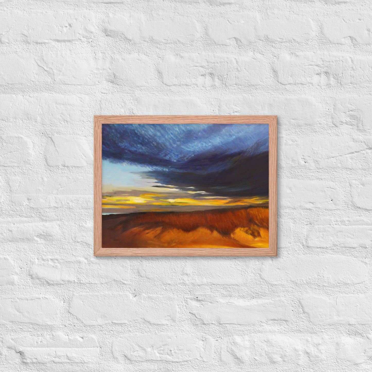 Sand Dunes at Sunset - Framed Matte Paper Poster