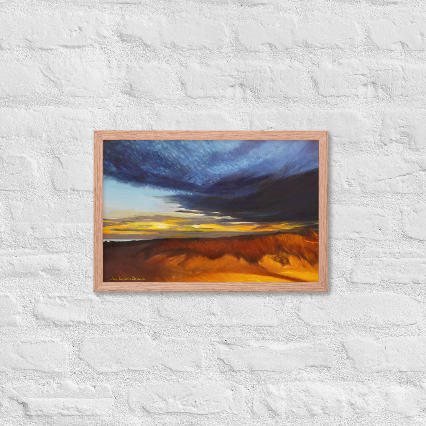 Sand Dunes at Sunset - Framed Matte Paper Poster