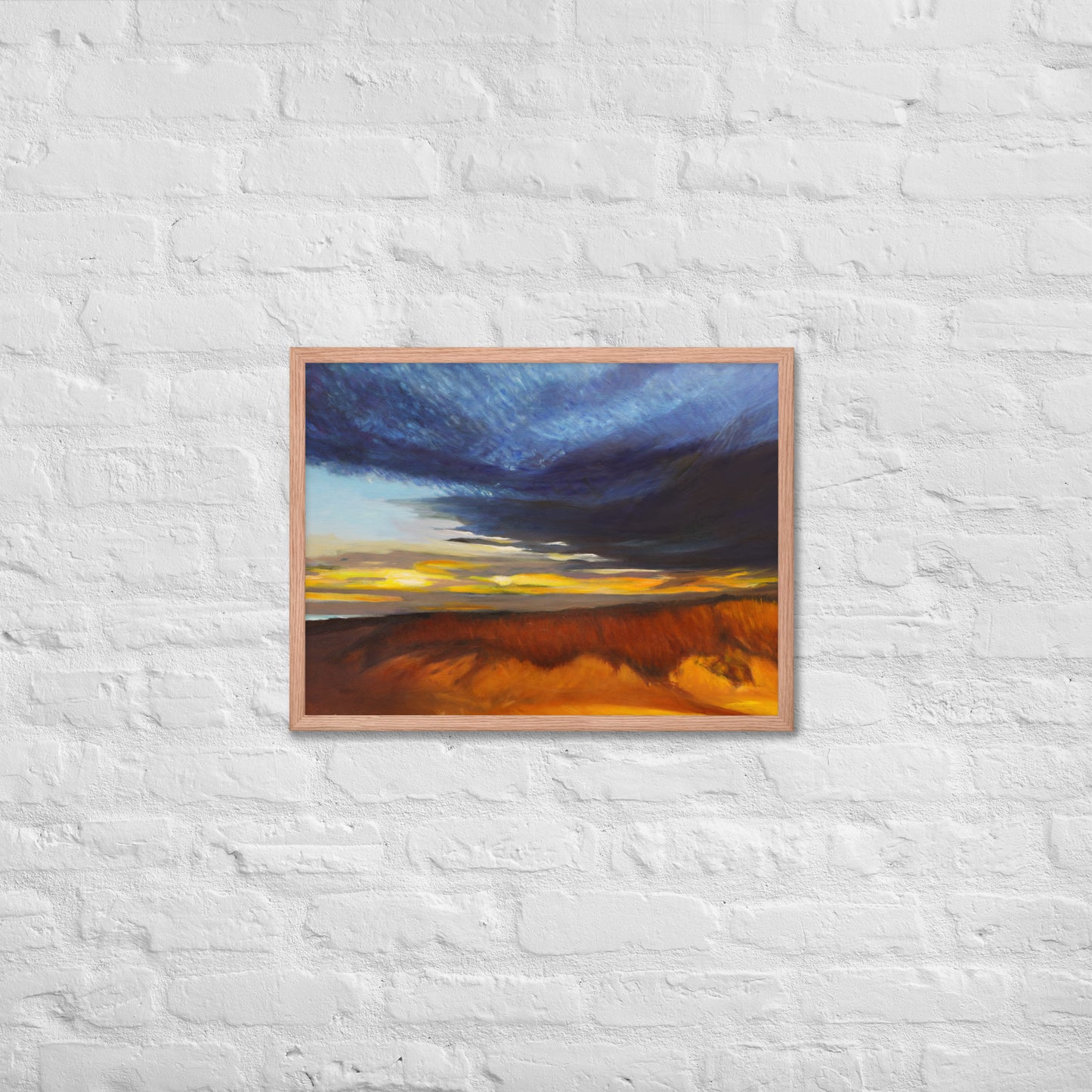 Sand Dunes at Sunset - Framed Matte Paper Poster