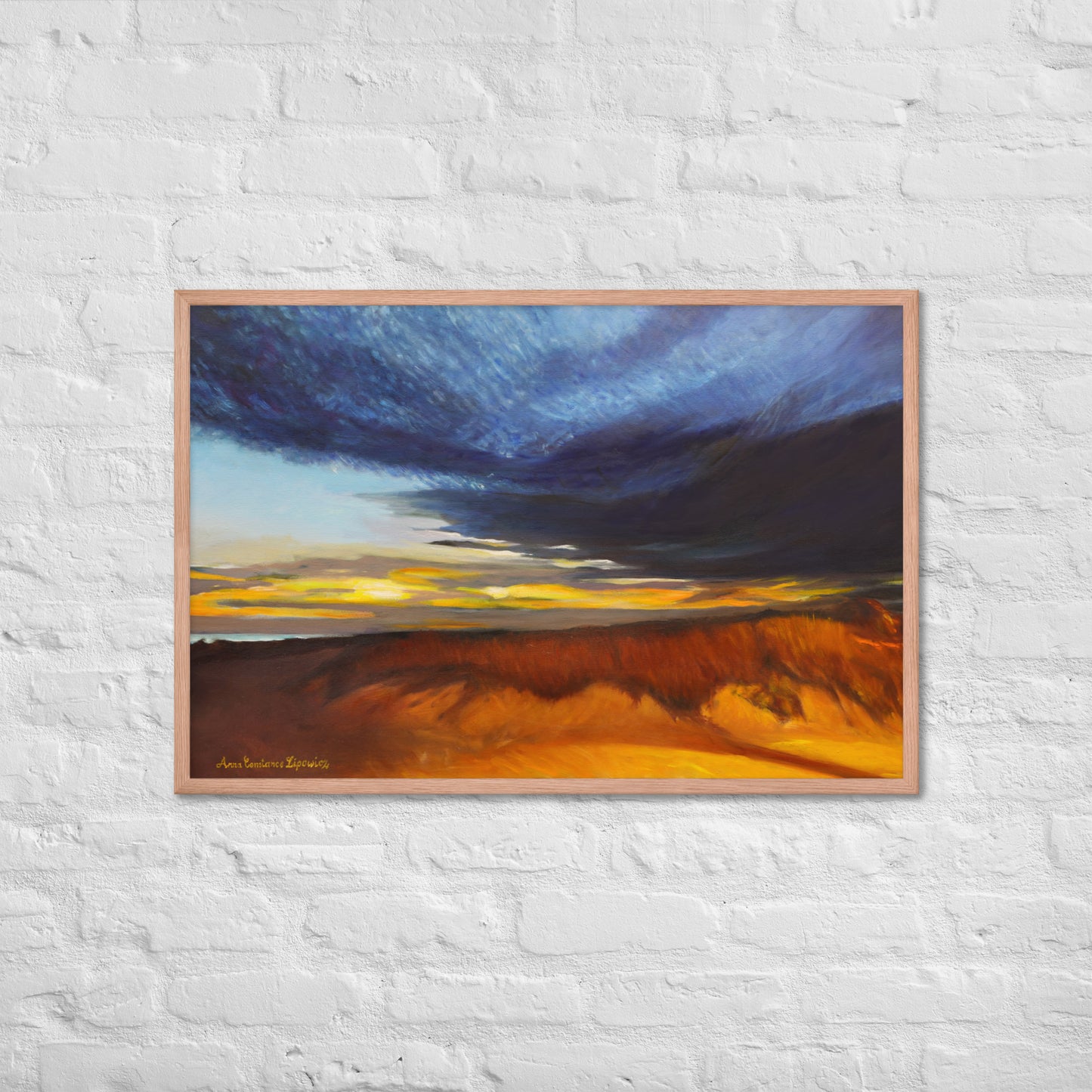 Sand Dunes at Sunset - Framed Matte Paper Poster