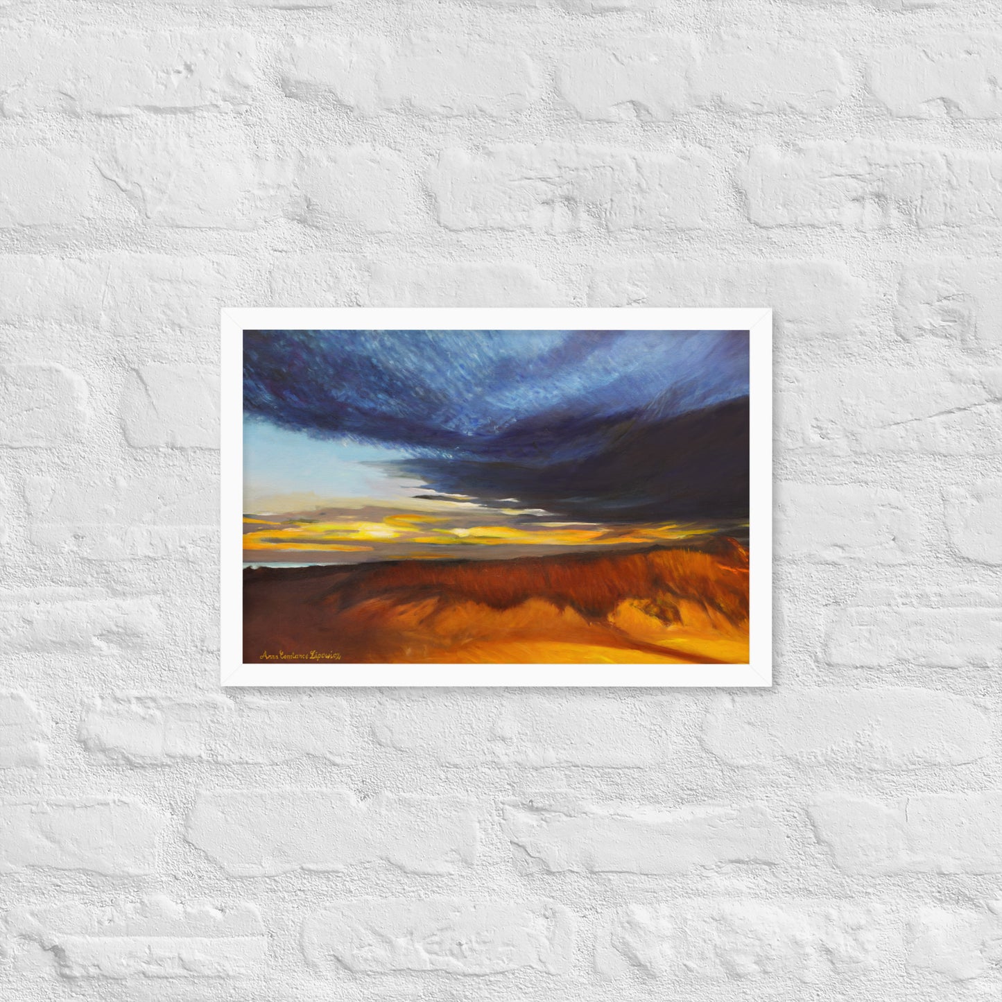 Sand Dunes at Sunset - Framed Matte Paper Poster