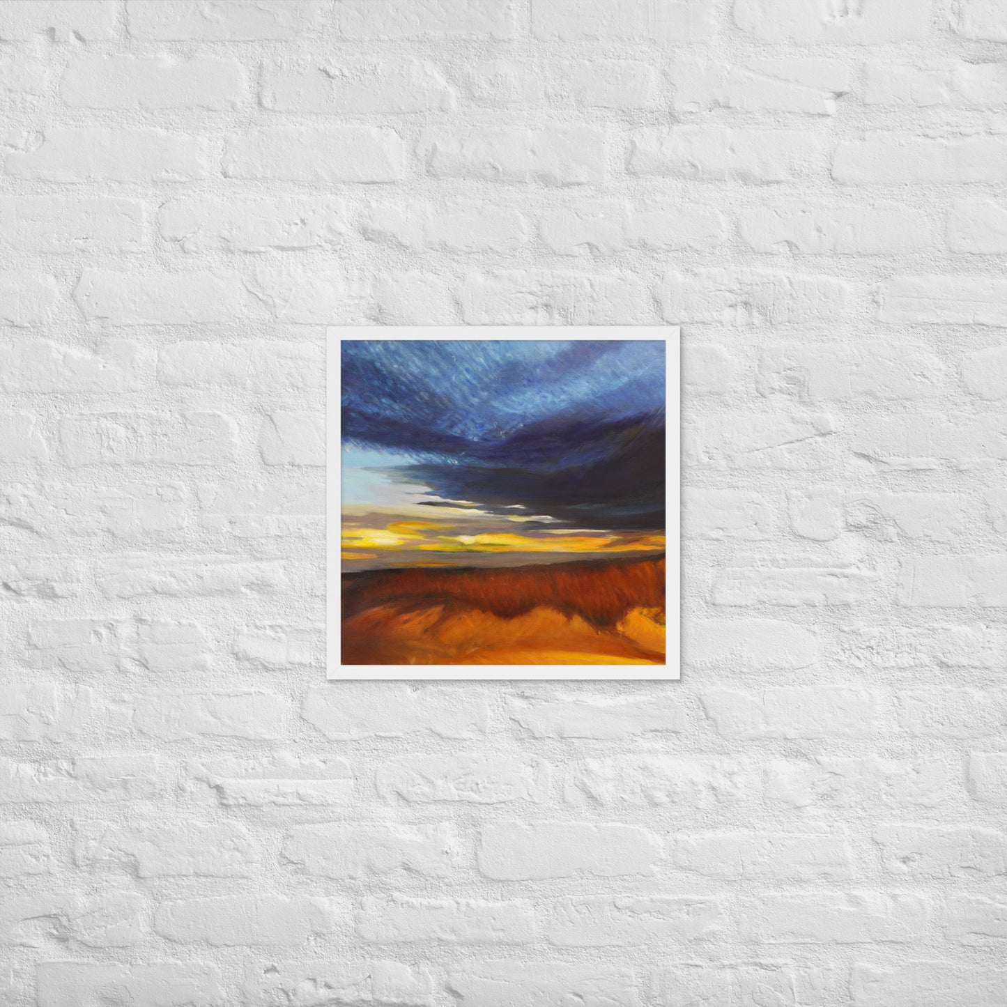 Sand Dunes at Sunset - Framed Matte Paper Poster