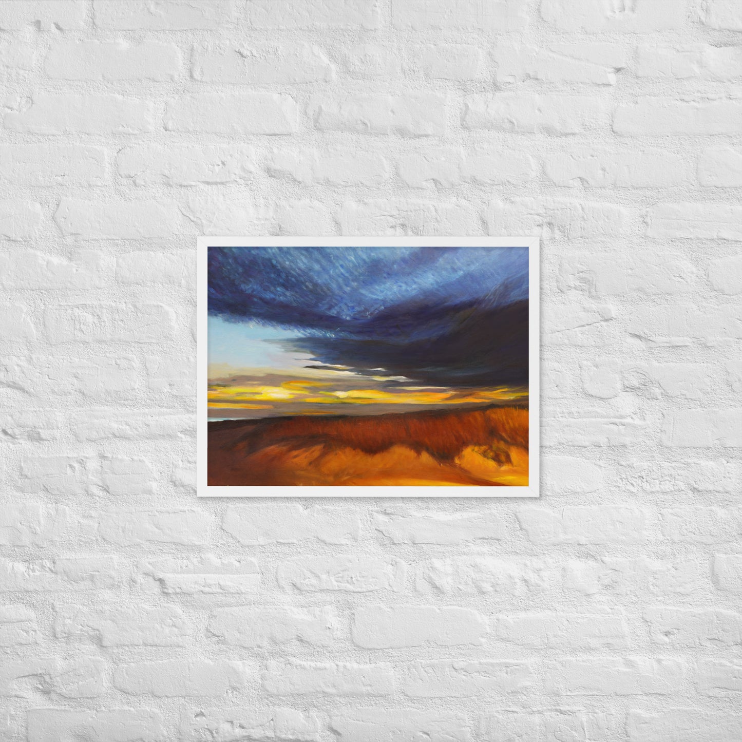 Sand Dunes at Sunset - Framed Matte Paper Poster