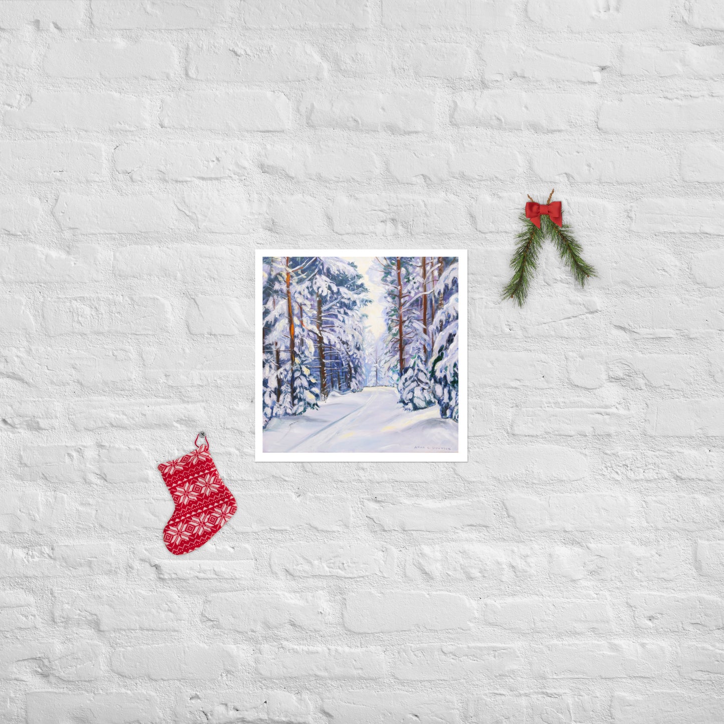 Winter Scene - Matte Paper Poster